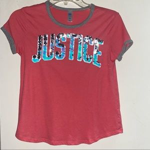 🤩Justice🤩Pink with sequins top💖